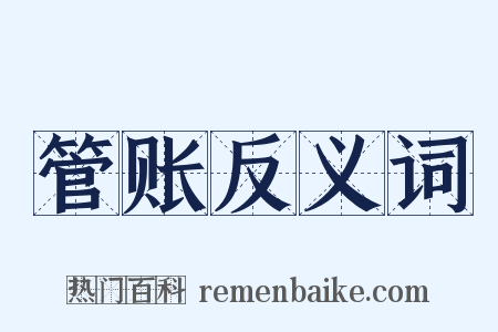 管账反义词是什么意思的图片